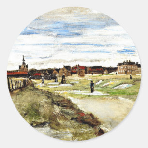 Van Gogh - Bleaching Ground at Scheveningen, 1882, Runt Klistermärke