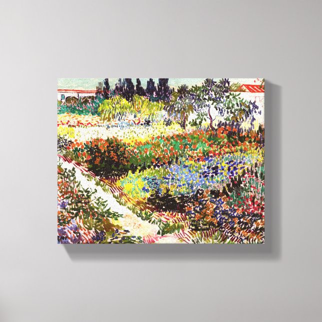 Van Gogh Blommar Garden at Arles Blommigt Fine Art Canvastryck (Framsida)