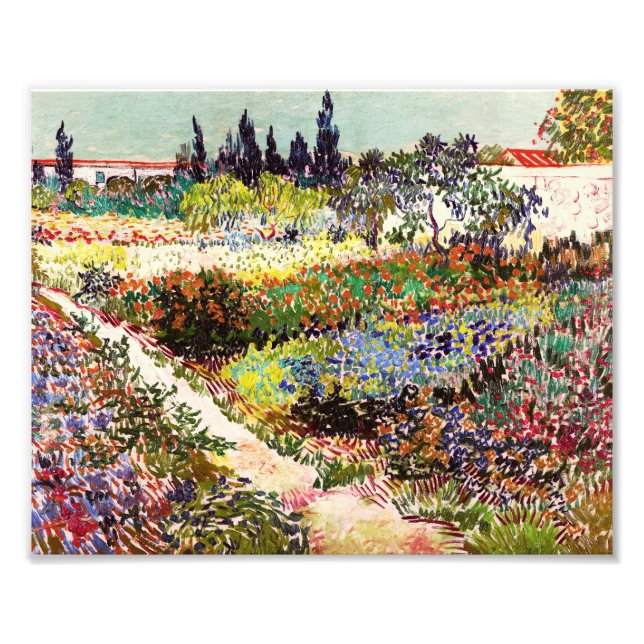 Van Gogh Blommar Garden at Arles Blommigt Fine Art Fototryck (Framsidan)