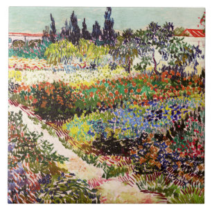 Van Gogh Blommar Garden at Arles Blommigt Fine Art Kakelplatta