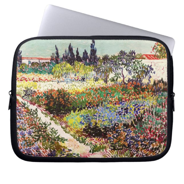 Van Gogh Blommar Garden at Arles Blommigt Fine Art Laptop Sleeve (Framsidan)
