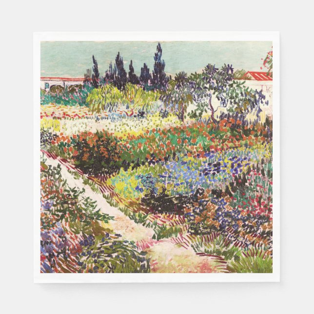 Van Gogh Blommar Garden at Arles Blommigt Fine Art Pappersservett (Framsidan)
