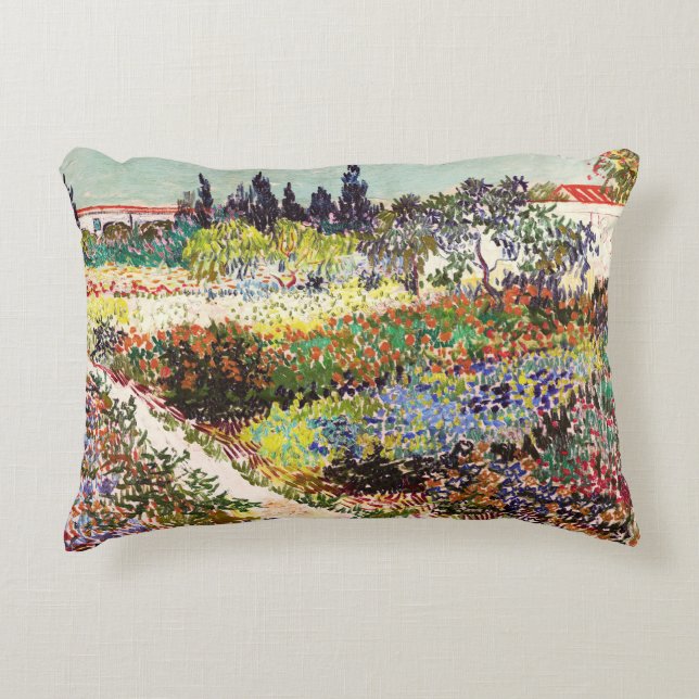 Van Gogh Blommar Garden at Arles Blommigt Fine Art Prydnadskudde (Framsidan)
