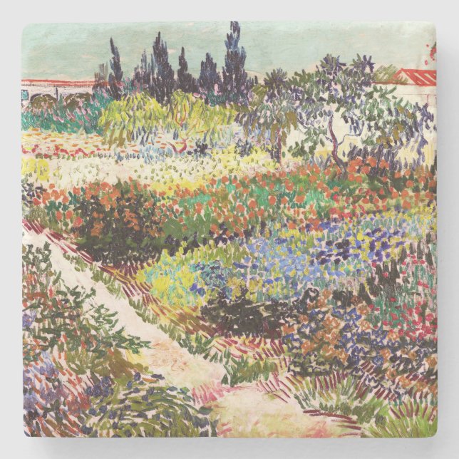 Van Gogh Blommar Garden at Arles Blommigt Fine Art Stenunderlägg (Framsidan)