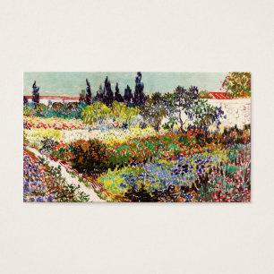 Van Gogh Blommar Garden at Arles Blommigt Fine Art Visitkort