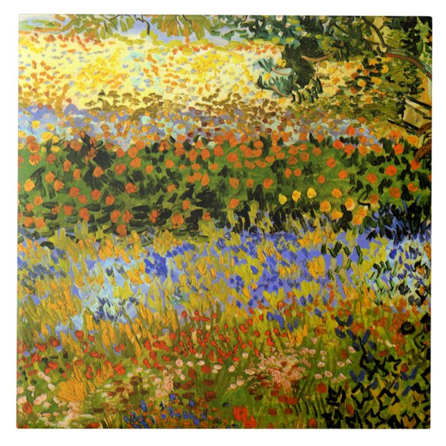 Van Gogh - Blommar Garden Kakelplatta (Framsidan)
