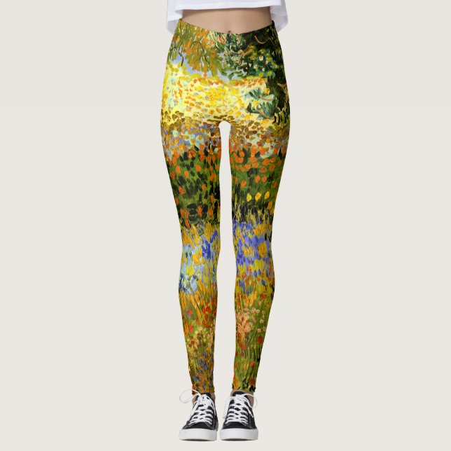 Van Gogh - Blommar Garden Leggings (Framsida)