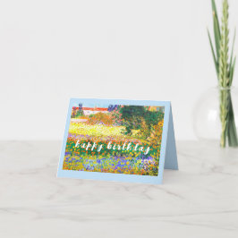 VAN GOGH "Blommar Garden with Väg" Birthday Kort