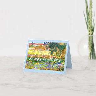 VAN GOGH "Blommar Garden with Väg" Birthday Kort