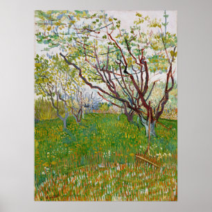 Van Gogh Blommar Orchard Painting Poster