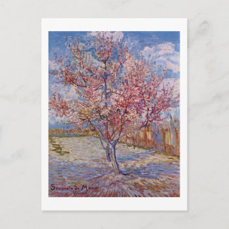 Van Gogh | Blommar Peach Träd | Ny adress Meddelande Vykort