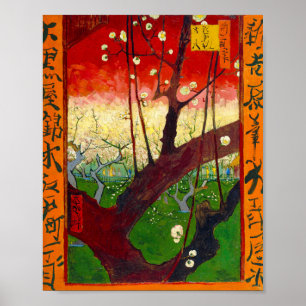 Van Gogh Blommar Plum Träd efter Hiroshige Poster