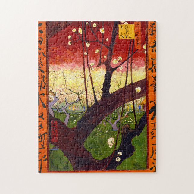 Van Gogh Blommar Plum Träd efter Hiroshige Pussel (Vertikal)