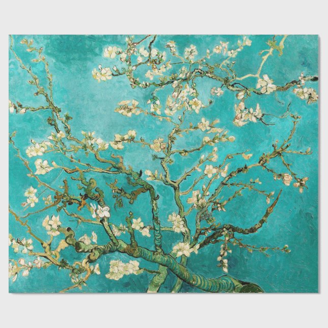 Van Gogh Blommigt Almond Träd Presentpapper (Platt)