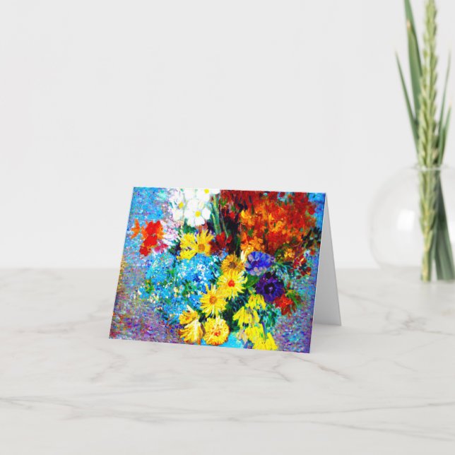 Van Gogh Blommor i en blå vas Inbjudan (Framsida)