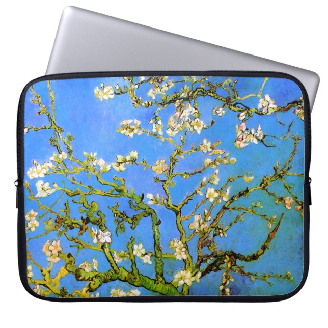 Van Gogh: Blomstra mandelträdgrenar Laptop Fodral (Framsidan)