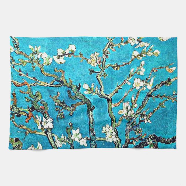 Van Gogh - Blossoming Almond Grenar Kökshandduk (Horisontell)
