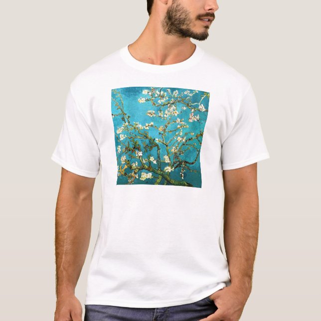 Van Gogh Blossoming Almond Träd (F671) Fine Art Tee (Framsida)