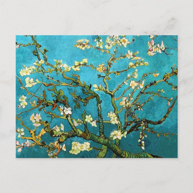 Van Gogh Blossoming Almond Träd (F671) Fine Art Vykort (Framsida)