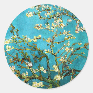 Van Gogh Blossoming Almond Träd Fine Art Runt Klistermärke