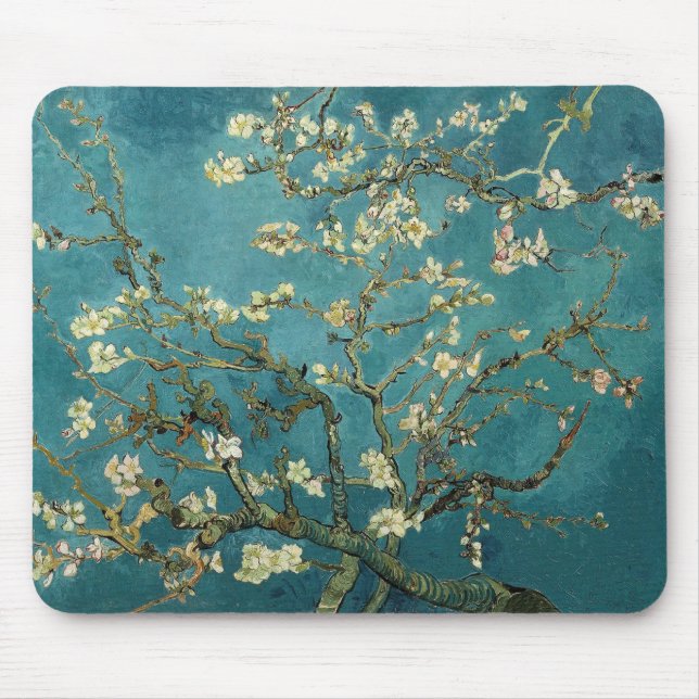 Van Gogh Blossoming Almond Träd Musmatta (Framsidan)