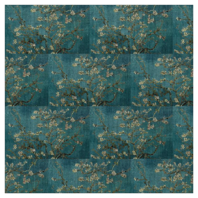 Van Gogh - Blossoming Almond Träd Tyg (Provkarta)