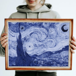 Van Gogh Blue Rendition the Starry Natt Poster
