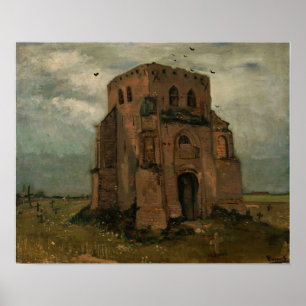 Van Gogh - Böndernas kyrkogård', Gamla kyrkan Poster