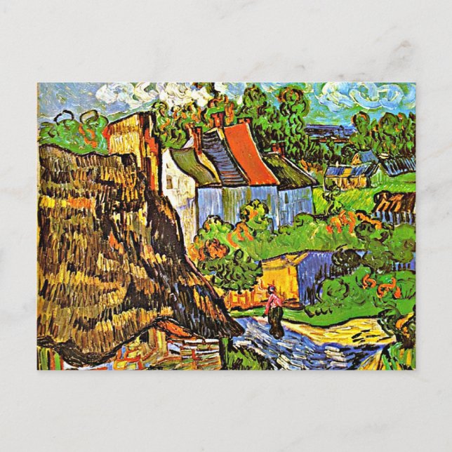 Van Gogh - Bostäder i Auvers - 2 Vykort (Framsida)