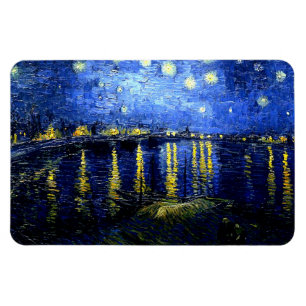 Van Gogh bra art, Starry Night över Rhone Magnet