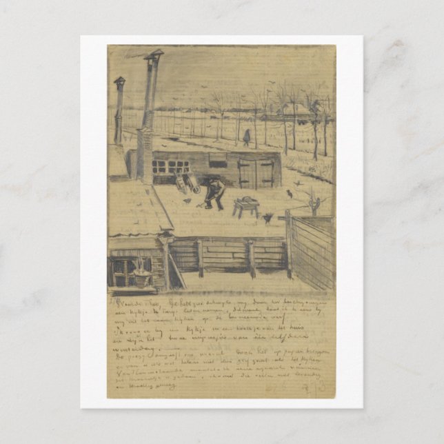 Van Gogh Brev Sketch 330 Vykort (Framsida)