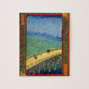 Van Gogh Bron i Rain efter Hiroshige Pussel