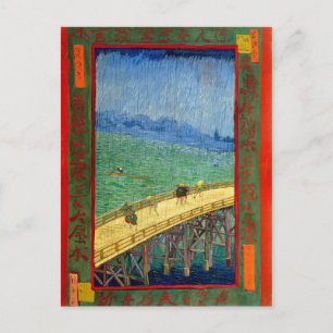 Van Gogh Bron i Rain efter Hiroshige Vykort