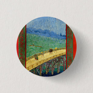 Van Gogh Bron i regnet efter Hiroshige Knapp