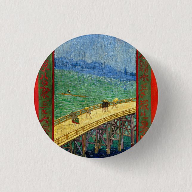 Van Gogh Bron i regnet efter Hiroshige Knapp (Framsida)