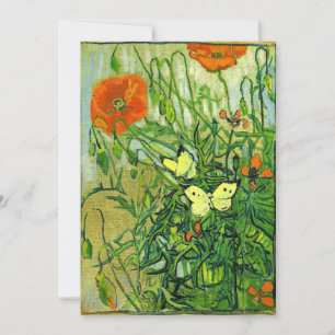 Van Gogh - Butterflies och Poppies Kort
