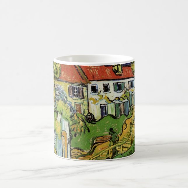 Van Gogh Byn Gata och trappor Auvers, Figurer Kaffemugg (Center)