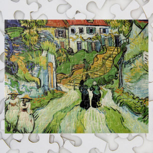 Van Gogh Byn Gata och trappor Auvers, figurer Pussel