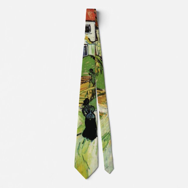 Van Gogh Byn Gata och trappor Auvers, Figurer Slips (Framsida)