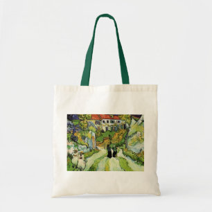 Van Gogh Byn Gata och trappor Auvers, Figurer Tygkasse
