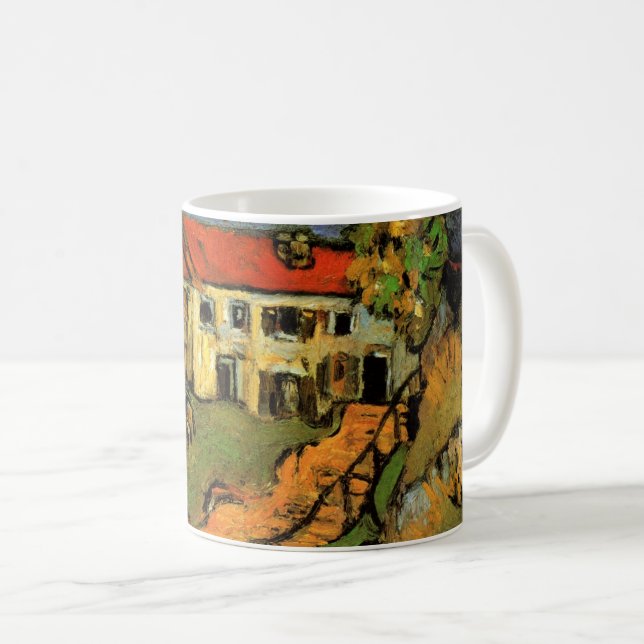 Van Gogh Bystraße och trappor Auvers, figurer Kaffemugg (Framsida höger)