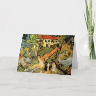 Van Gogh Bystraße und Treppen Auvers, Figurer Kort