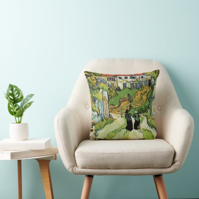 Van Gogh Bystraße und Treppen Auvers, Figurer Kudde (Stol)