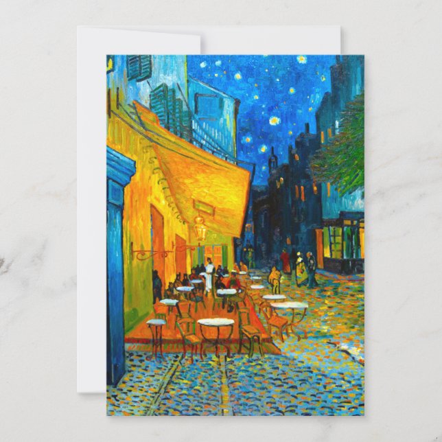 Van Gogh Café Terrace at Night Inbjudningar (Framsida)