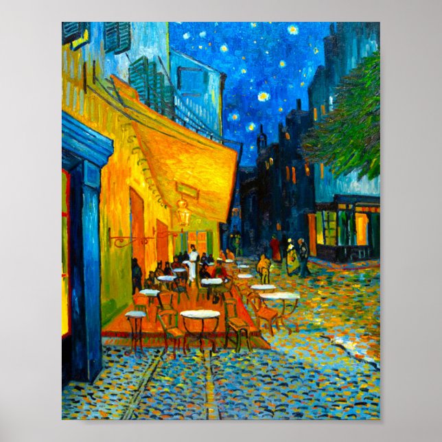 Van Gogh Café Terrace at Night Poster (Framsidan)