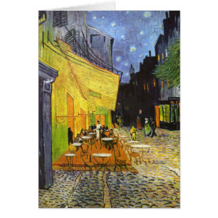 Van Gogh Cafe Terrace i natt Hälsningskort