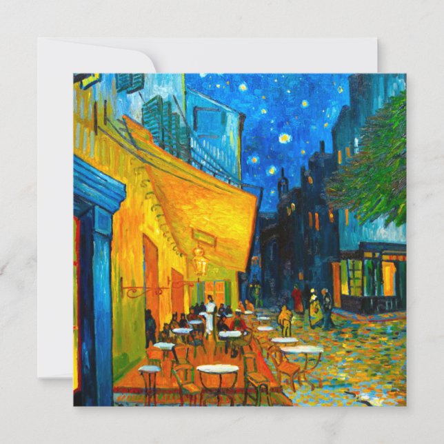 Van Gogh Café Terrace i natt Inbjudningar (Framsida)