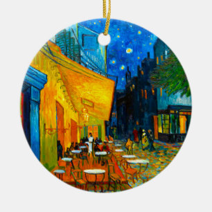 Van Gogh Café Terrace i natt Julgransprydnad Keramik