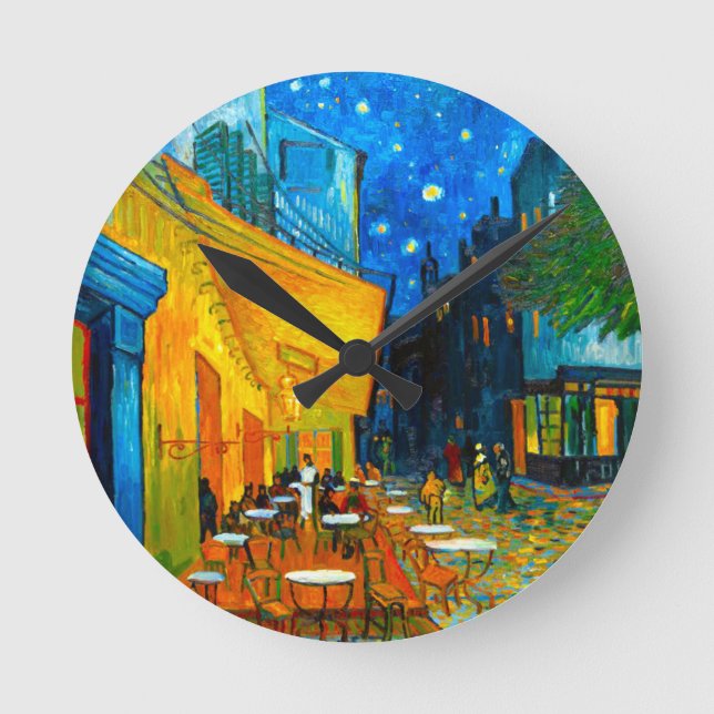 Van Gogh Café Terrace i natt Rund Klocka (Framsida)