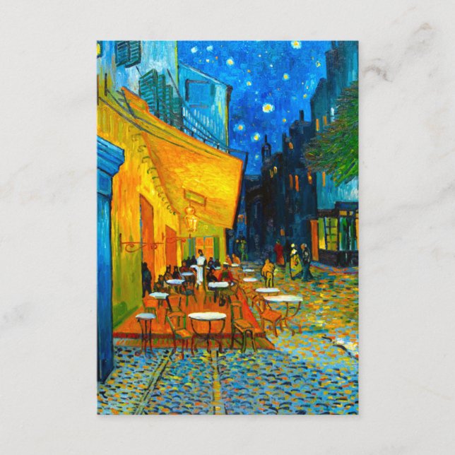 Van Gogh Café Terrace i natt Tilläggskort (Framsida)